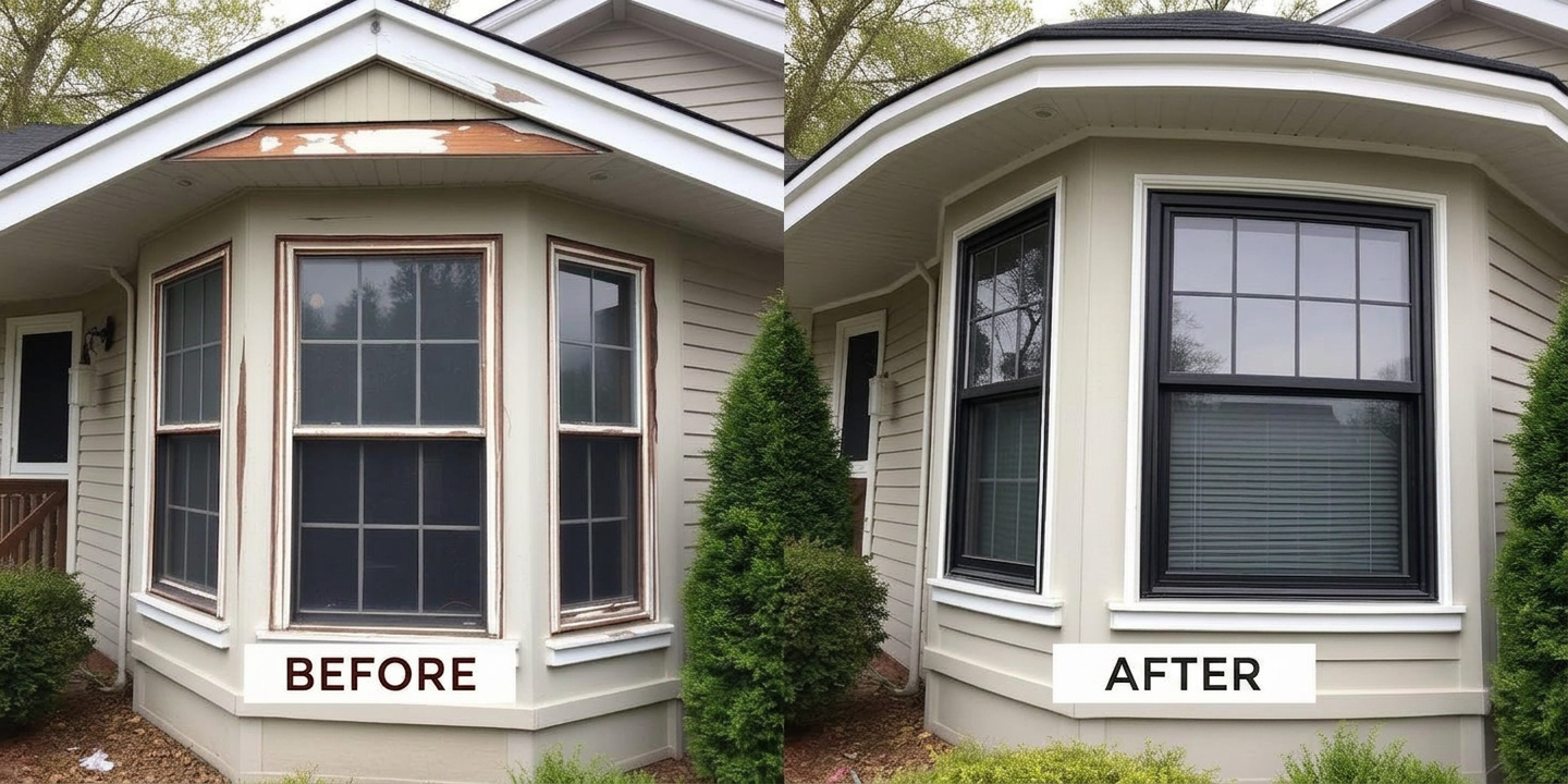 Window Replacement — before and after